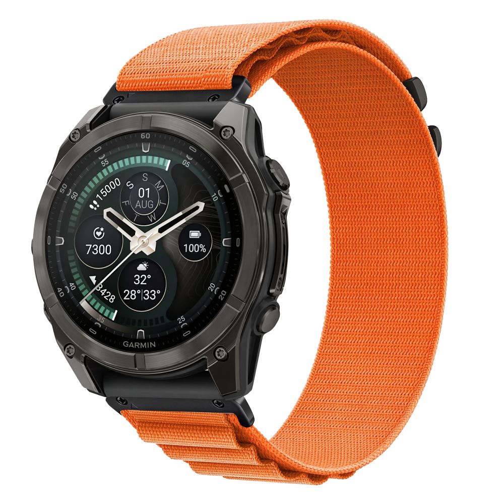 Pasek Tech-Protect Nylon Pro na Garmin Fenix 5X / 5X Plus / 6X / 6X Pro / 7X / 8 / 8 Pro / 9 / 9 Pro (51 mm) - pomarańczowy_1