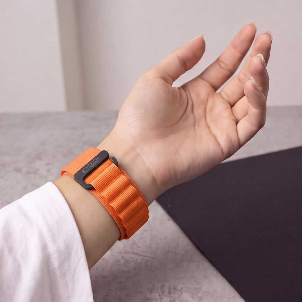 Pasek Tech-Protect Nylon Pro na Garmin Fenix 5X / 5X Plus / 6X / 6X Pro / 7X / 8 / 8 Pro / 9 / 9 Pro (51 mm) - pomarańczowy_4