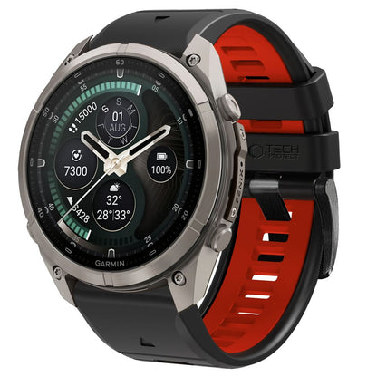 Pasek Tech-Protect Iconband Pro na Garmin Fenix 5X / 5X Plus / 6X / 6X Pro / 7X / 8 / 8 Pro / 9 / 9 Pro (47 mm) - czarno-czerwony_0