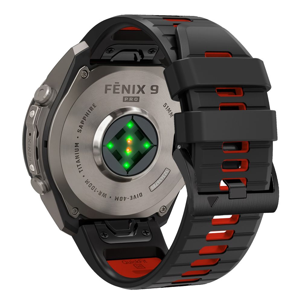Pasek Tech-Protect Iconband Pro na Garmin Fenix 5X / 5X Plus / 6X / 6X Pro / 7X / 8 / 8 Pro / 9 / 9 Pro (47 mm) - czarno-czerwony_1