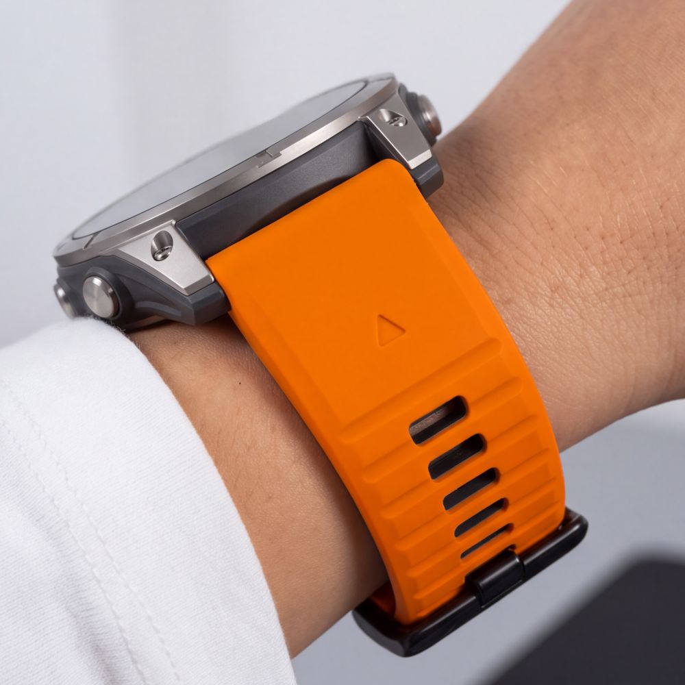 Pasek Tech-Protect Iconband Pro na Garmin Fenix 5X / 5X Plus / 6X / 6X Pro / 7X / 8 / 8 Pro / 9 / 9 Pro (47 mm) - pomarańczowo-czarny_7