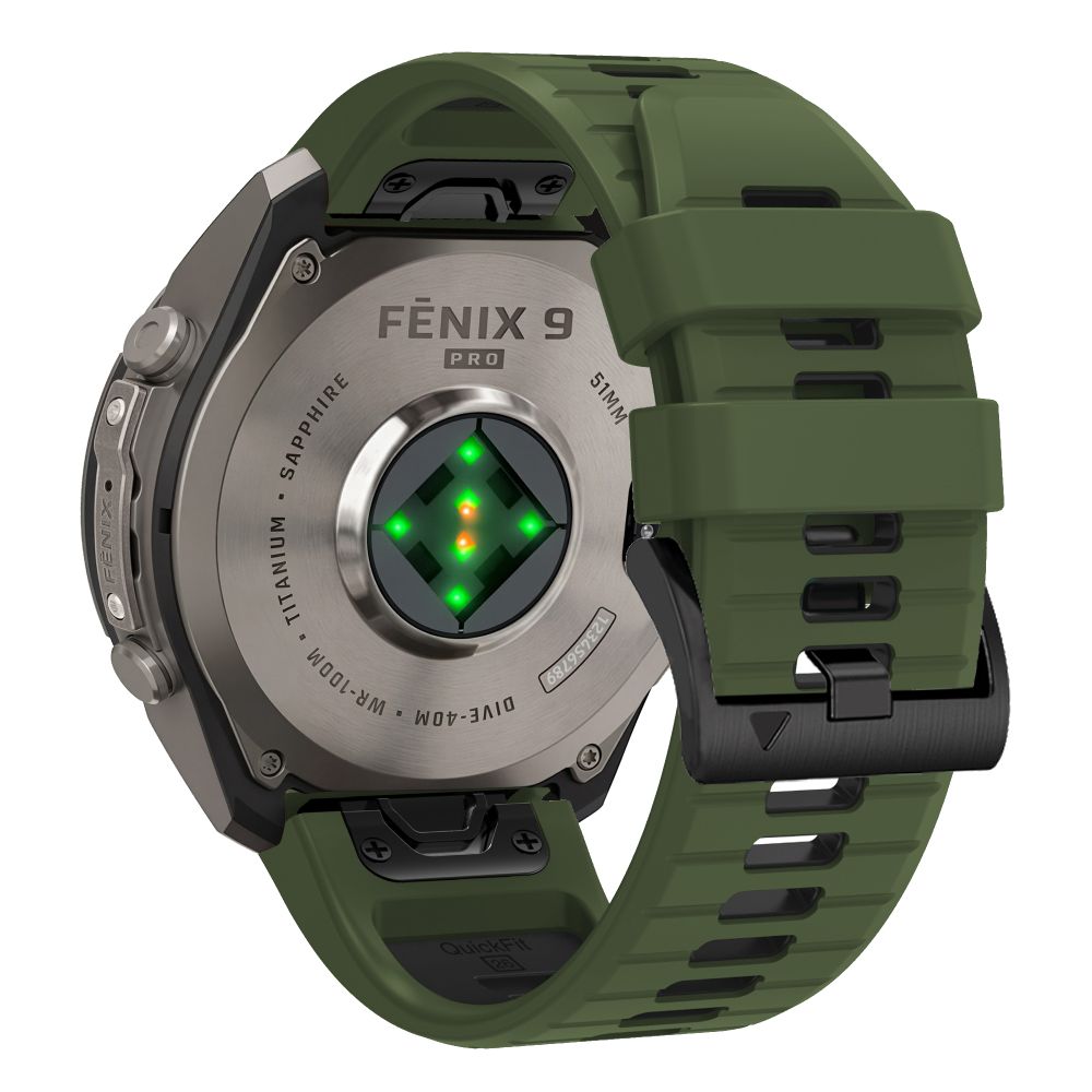Pasek Tech-Protect Iconband Pro na Garmin Fenix 5X / 5X Plus / 6X / 6X Pro / 7X / 8 / 8 Pro / 9 / 9 Pro (47 mm) - zielono-czarny_1