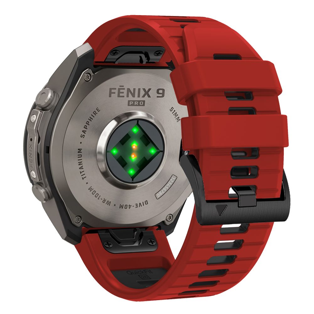 Pasek Tech-Protect Iconband Pro na Garmin Fenix 5X / 5X Plus / 6X / 6X Pro / 7X / 8 / 8 Pro / 9 / 9 Pro (47 mm) - czerwono-czarny_1