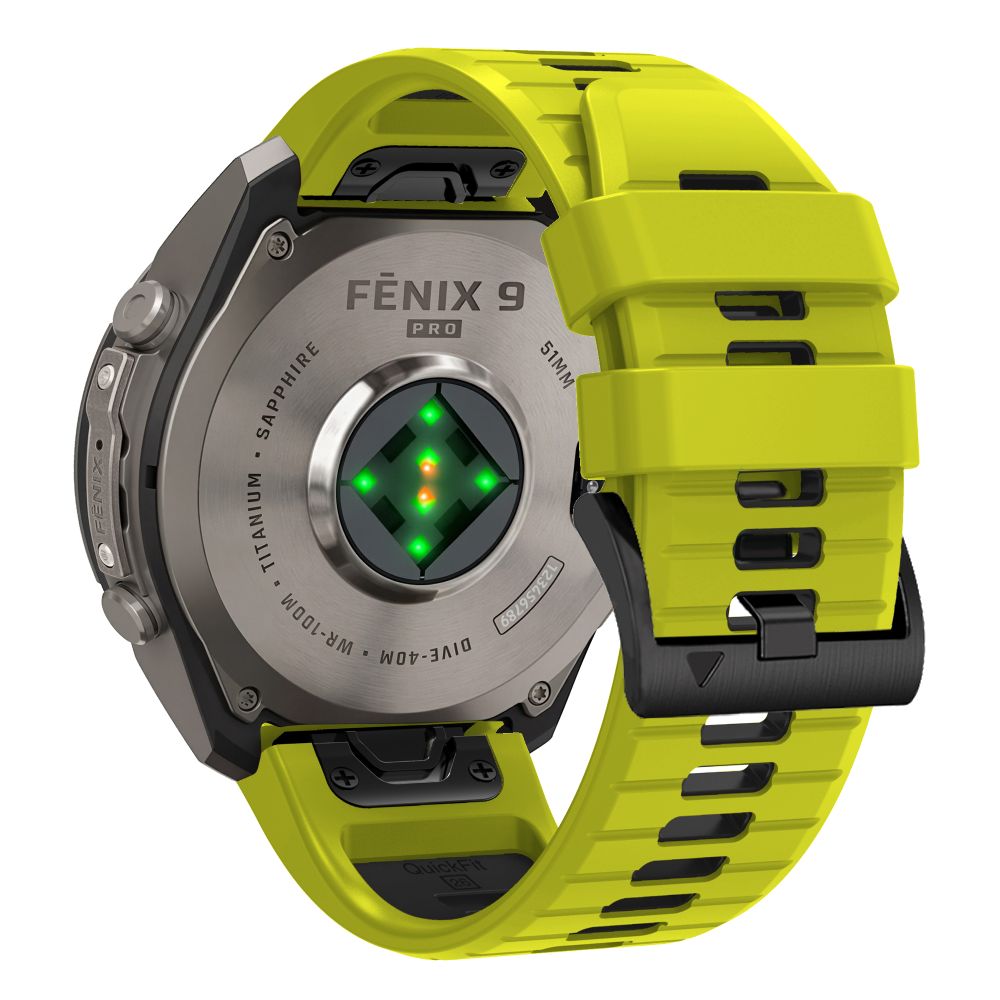 Pasek Tech-Protect Iconband Pro na Garmin Fenix 5X / 5X Plus / 6X / 6X Pro / 7X / 8 / 8 Pro / 9 / 9 Pro (47 mm) - limonkowo-czarny_1