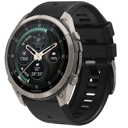 Pasek Tech-Protect Silicone na Garmin Fenix 5 / 6 / 6 Pro / 7 / 8 / 8 Pro / E / 9 / 9 Pro (47 mm) - czarny_0