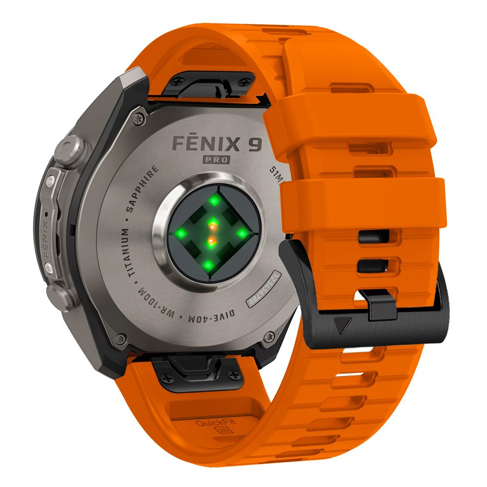 Pasek Tech-Protect Silicone na Garmin Fenix 5 / 6 / 6 Pro / 7 / 8 / 8 Pro / E / 9 / 9 Pro (47 mm) - pomarańczowy_1