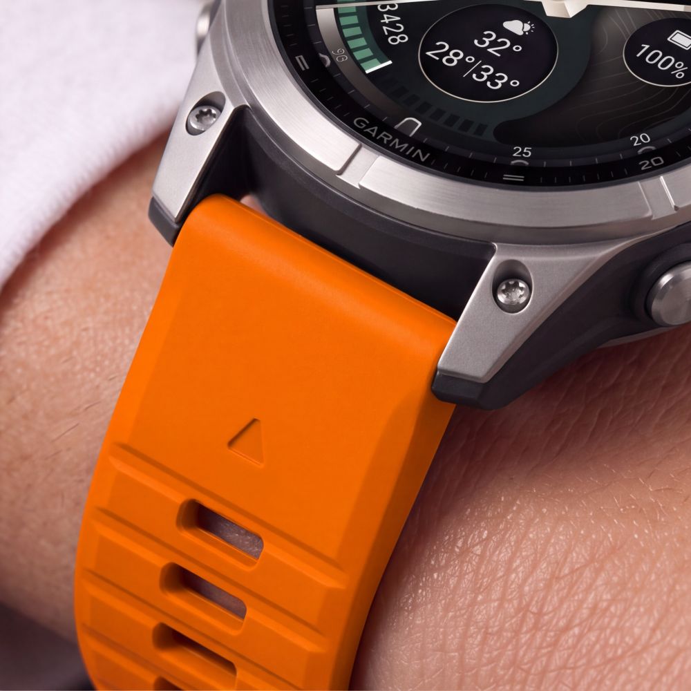 Pasek Tech-Protect Silicone na Garmin Fenix 5 / 6 / 6 Pro / 7 / 8 / 8 Pro / E / 9 / 9 Pro (47 mm) - pomarańczowy_5