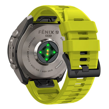 Pasek Tech-Protect Silicone na Garmin Fenix 5 / 6 / 6 Pro / 7 / 8 / 8 Pro / E / 9 / 9 Pro (47 mm) - limonkowy_1