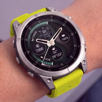 Pasek Tech-Protect Silicone na Garmin Fenix 5 / 6 / 6 Pro / 7 / 8 / 8 Pro / E / 9 / 9 Pro (47 mm) - limonkowy_4