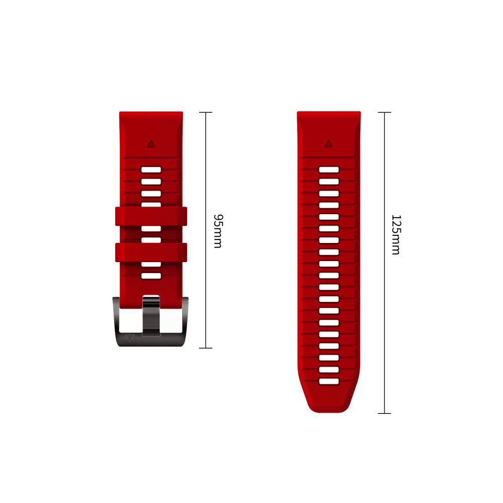 Pasek Tech-Protect Silicone na Garmin Fenix 5 / 6 / 6 Pro / 7 / 8 / 8 Pro / E / 9 / 9 Pro (47 mm) - czerwony_3