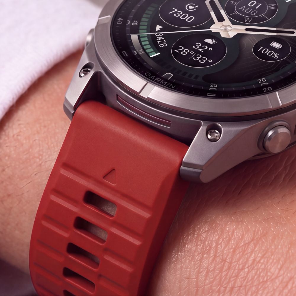 Pasek Tech-Protect Silicone na Garmin Fenix 5 / 6 / 6 Pro / 7 / 8 / 8 Pro / E / 9 / 9 Pro (47 mm) - czerwony_5