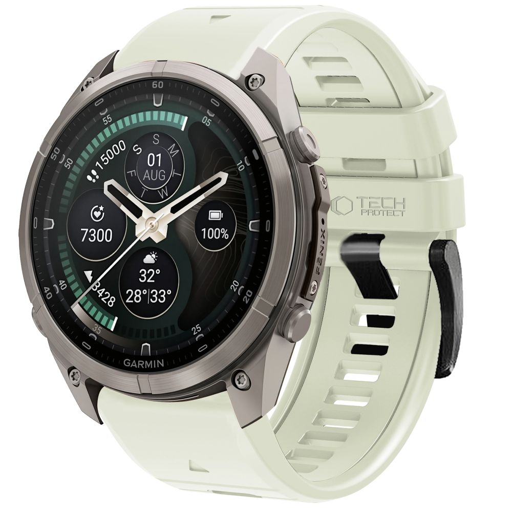 Pasek Tech-Protect Silicone na Garmin Fenix 5 / 6 / 6 Pro / 7 / 8 / 8 Pro / E / 9 / 9 Pro (51 mm) - szary_0