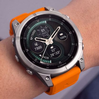 Pasek Tech-Protect Silicone na Garmin Fenix 5 / 6 / 6 Pro / 7 / 8 / 8 Pro / E / 9 / 9 Pro (51 mm) - pomarańczowy_4