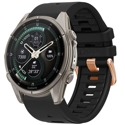 Pasek Tech-Protect Silicone na Garmin Fenix 5S / 5S Plus / 6S / 6S Pro / 7S / 8 / 9 / 9 Pro (43 mm) - czarny_0