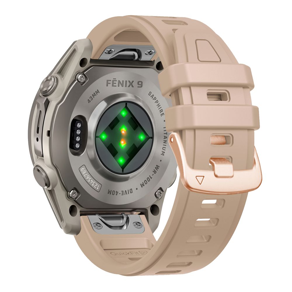 Pasek Tech-Protect Silicone na Garmin Fenix 5S / 5S Plus / 6S / 6S Pro / 7S / 8 / 9 / 9 Pro (43 mm) - beżowy_1