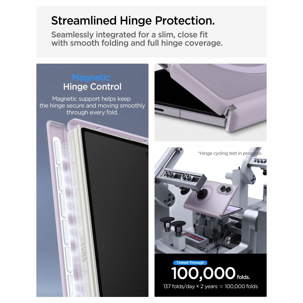 Etui Spigen AirSkin Zero MagFit na Samsung Galaxy Z Fold 8 - jasnofioletowy matowy_8