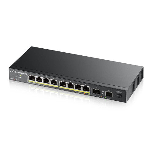 Zyxel GS1100-10HP v2 No administrado Gigabit Ethernet (10/100/1000) Energía sobre Ethernet (PoE) Negro_1