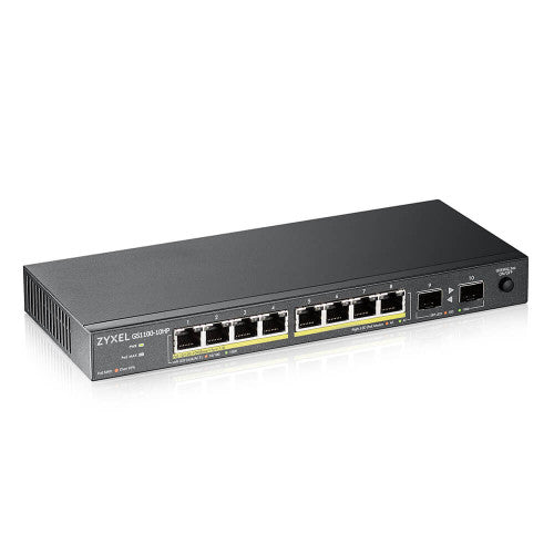 Zyxel GS1100-10HP v2 No administrado Gigabit Ethernet (10/100/1000) Energía sobre Ethernet (PoE) Negro_2