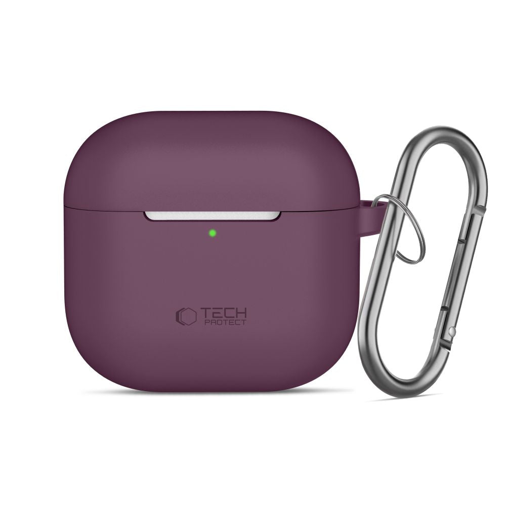 Etui Tech-Protect Silicone Hook na Apple AirPods 4 / 5 - burgundowe_1