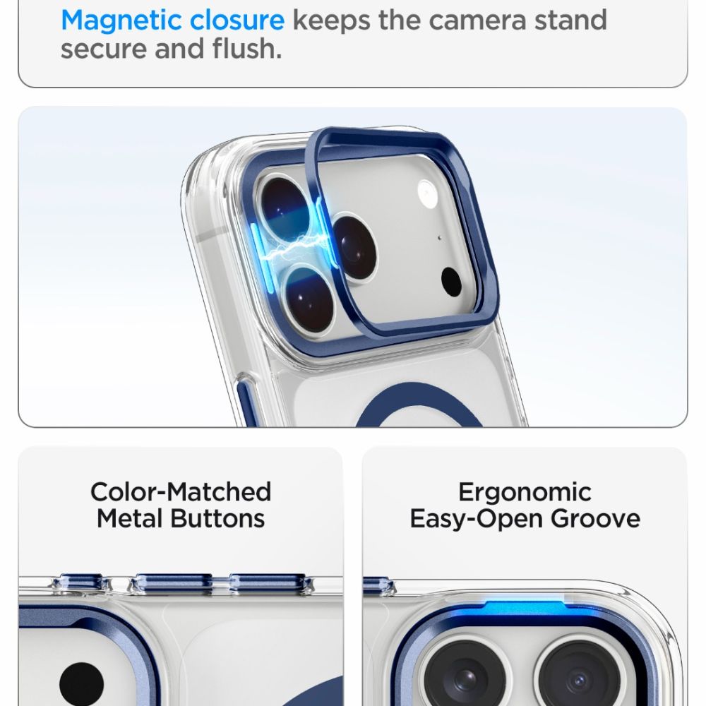 Hard Case Spigen Ultra Hybrid Optik S com MagSafe / Transparente Azul Profundo / ACS11922_6