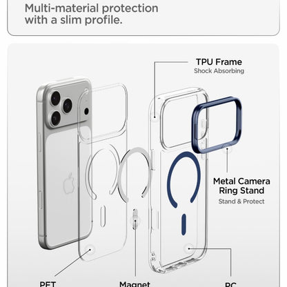 Hard Case Spigen Ultra Hybrid Optik S com MagSafe / Transparente Azul Profundo / ACS11922_7