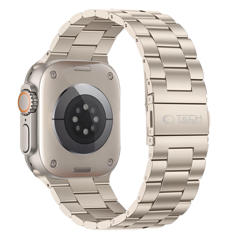Bransoleta Tech-Protect Stainless na Apple Watch 44 / 45 / 46 / 49 mm - srebrno-złoty_1