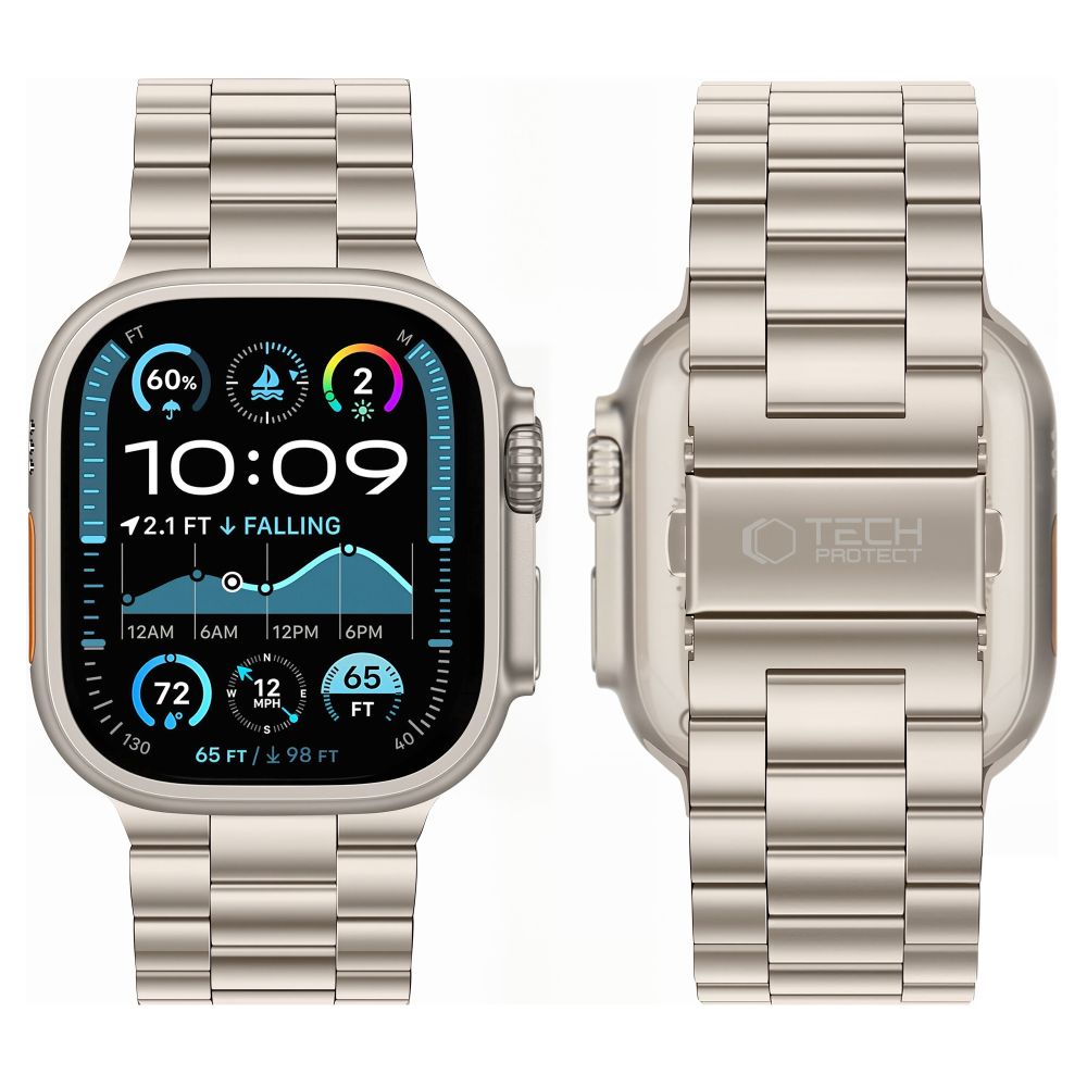 Bransoleta Tech-Protect Stainless na Apple Watch 44 / 45 / 46 / 49 mm - srebrno-złoty_2
