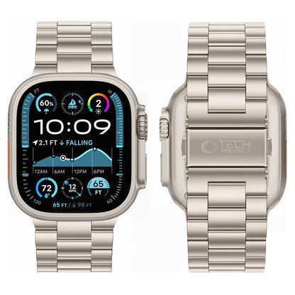 Bransoleta Tech-Protect Stainless na Apple Watch 44 / 45 / 46 / 49 mm - srebrno-złoty_2