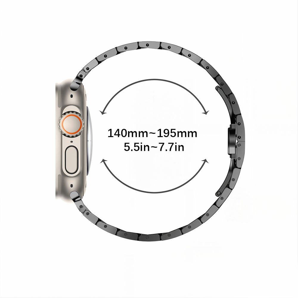 Bransoleta Tech-Protect Stainless na Apple Watch 44 / 45 / 46 / 49 mm - srebrno-pomarańczowa_3