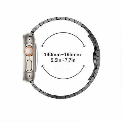 Bransoleta Tech-Protect Stainless na Apple Watch 44 / 45 / 46 / 49 mm - srebrno-pomarańczowa_3