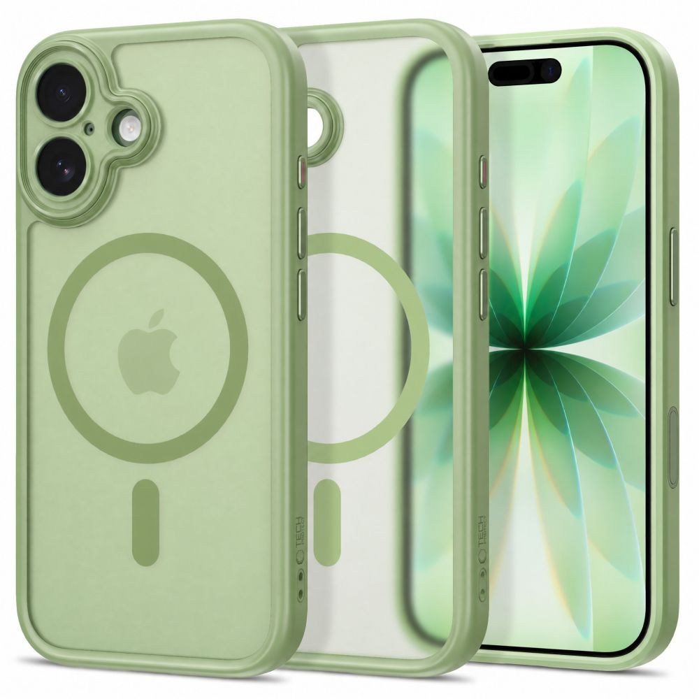 Etui Tech-Protect MagPeak MagSafe CC na iPhone 17 - zielone matowe_0