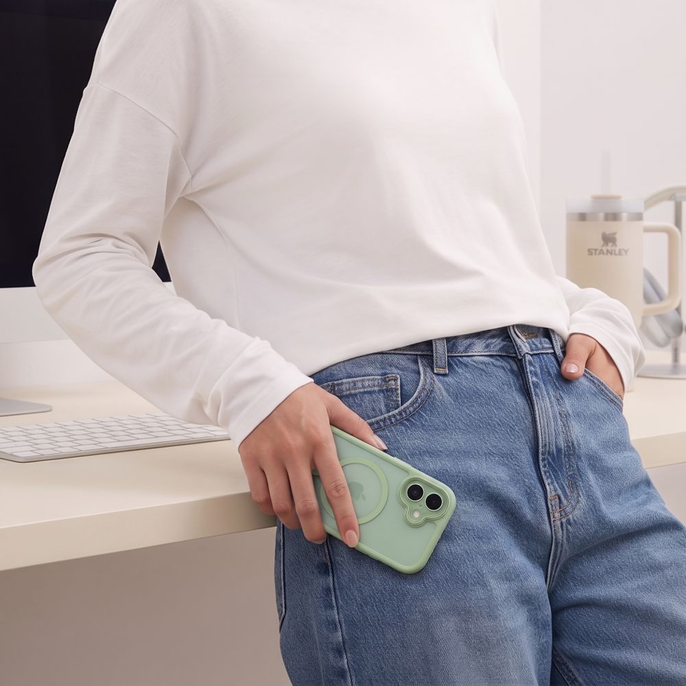 Etui Tech-Protect MagPeak MagSafe CC na iPhone 17 - zielone matowe_5