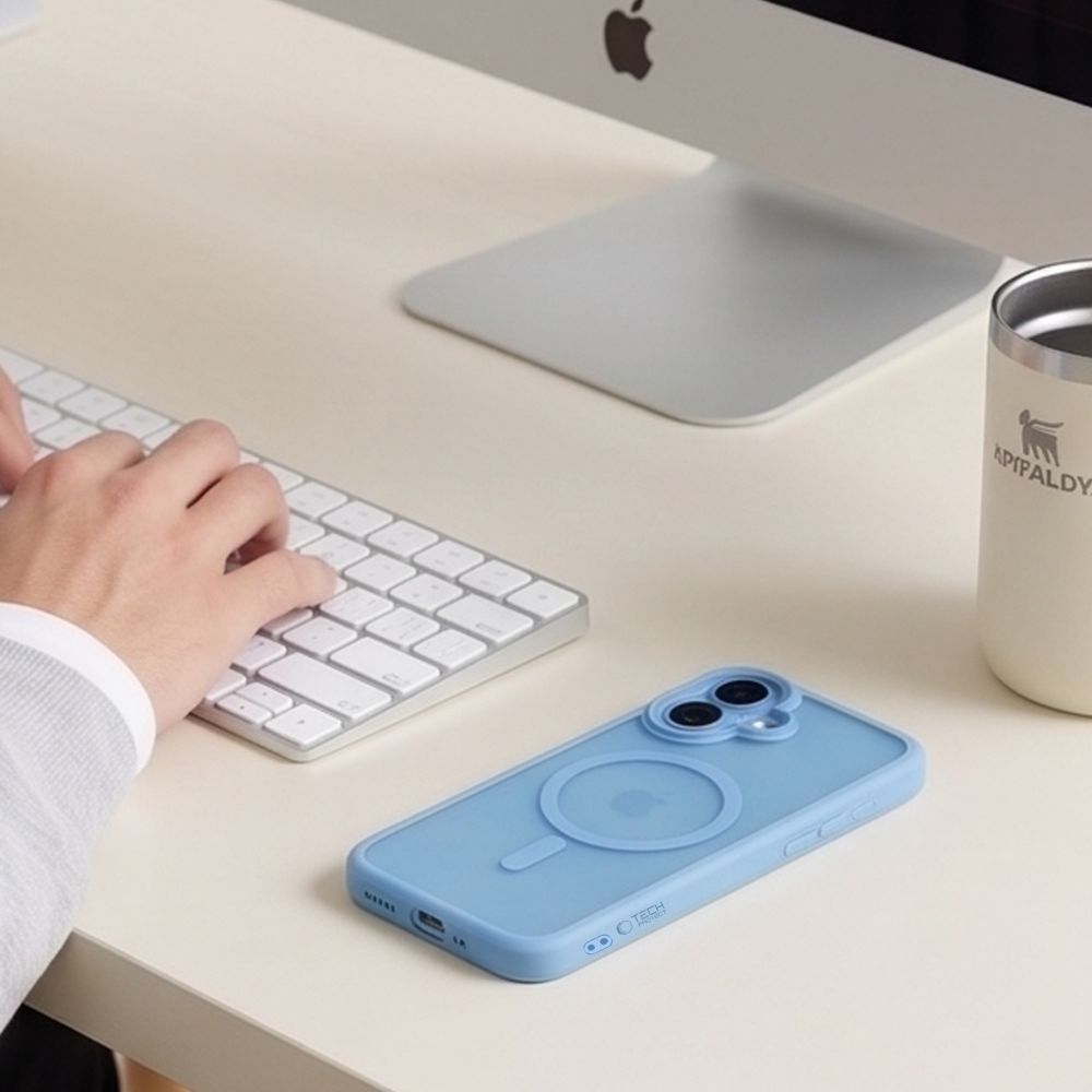 Etui Tech-Protect MagPeak MagSafe CC na iPhone 17 - niebieskie matowe_7