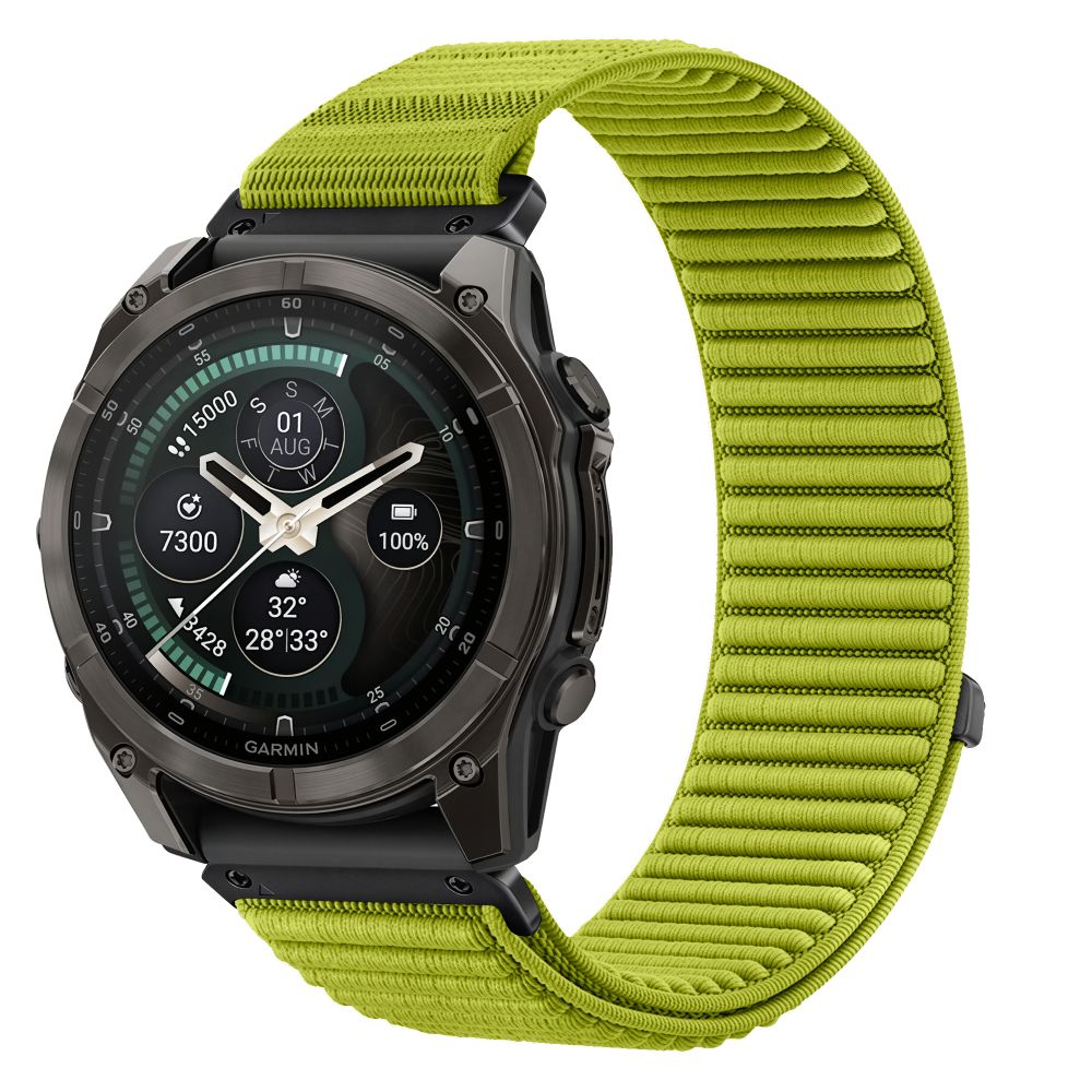 Pasek Tech-Protect NylonLoop na Garmin Fenix 5X / 5X Plus / 6X / 6X Pro / 7X / 8 / 8 Pro / 9 / 9 Pro (51 mm) - limonkowy_0
