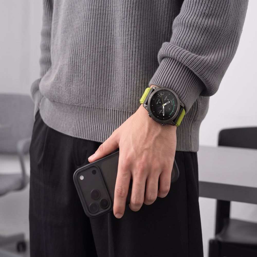 Pasek Tech-Protect NylonLoop na Garmin Fenix 5X / 5X Plus / 6X / 6X Pro / 7X / 8 / 8 Pro / 9 / 9 Pro (51 mm) - limonkowy_3