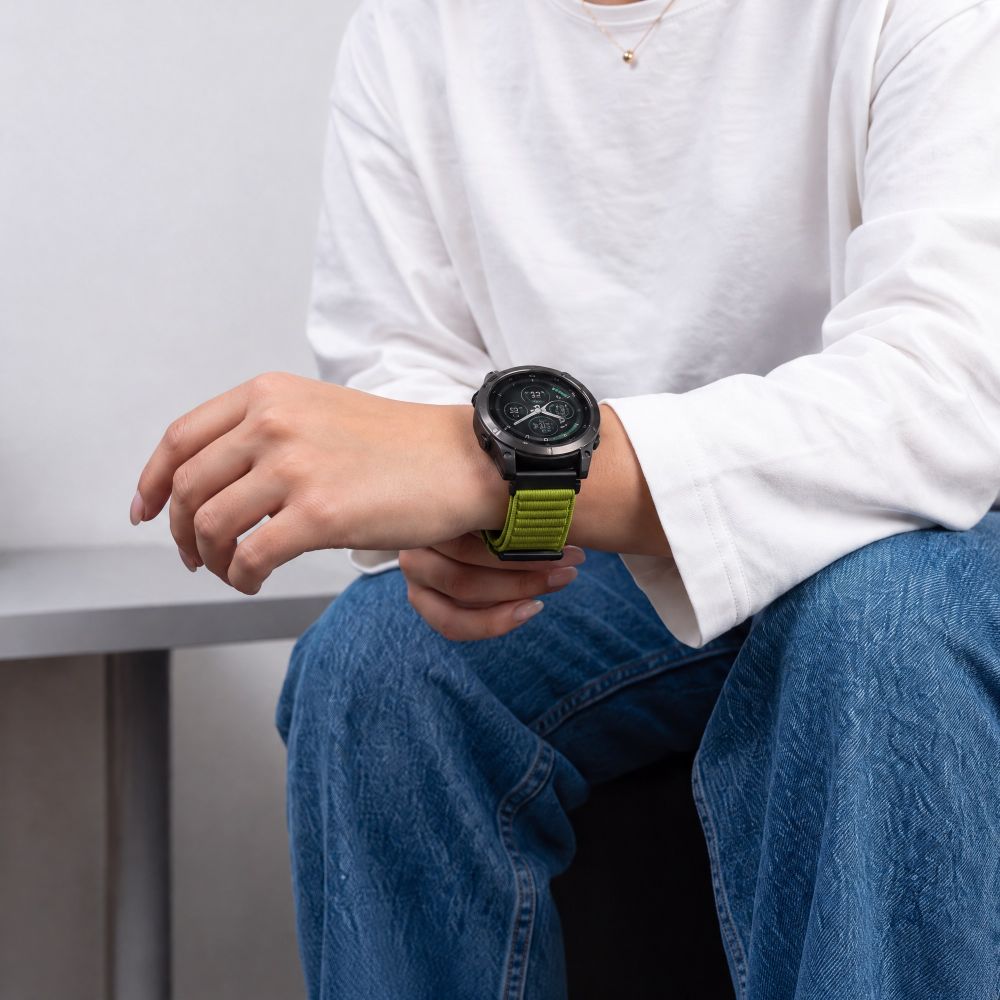 Pasek Tech-Protect NylonLoop na Garmin Fenix 5X / 5X Plus / 6X / 6X Pro / 7X / 8 / 8 Pro / 9 / 9 Pro (51 mm) - limonkowy_6