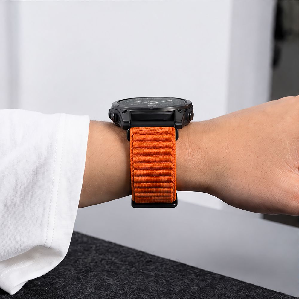Pasek Tech-Protect NylonLoop na Garmin Fenix 5X / 5X Plus / 6X / 6X Pro / 7X / 8 / 8 Pro / 9 / 9 Pro (51 mm) - pomarańczowy_6