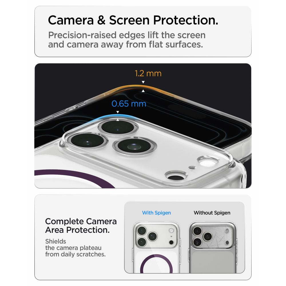Etui Spigen Ultra Hybrid Mag MagSafe na iPhone 18 Pro Max / 17 Pro Max - przezroczysto-burgundowe_12