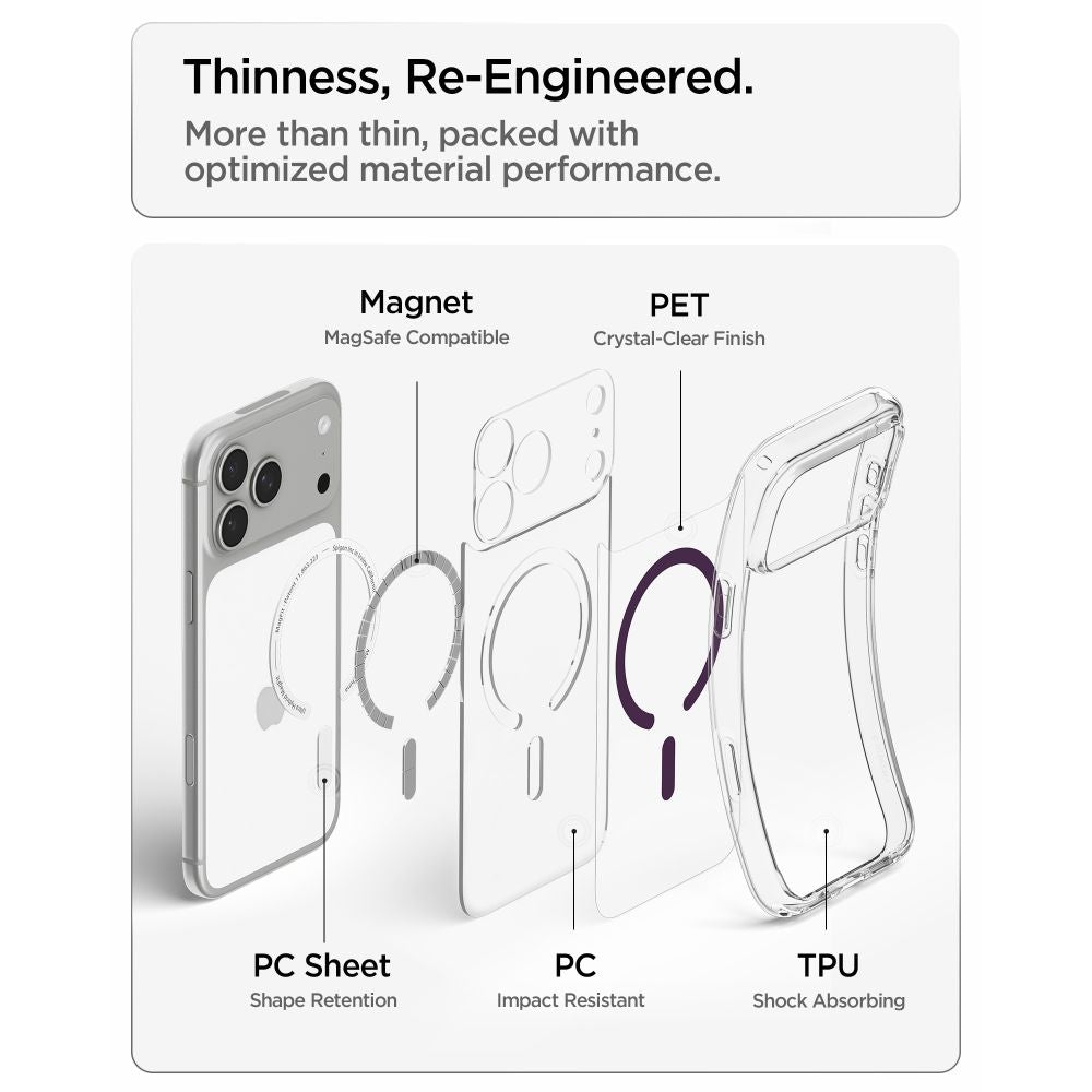 Etui Spigen Ultra Hybrid Mag MagSafe na iPhone 18 Pro Max / 17 Pro Max - przezroczysto-burgundowe_8