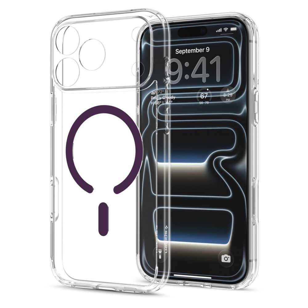 Hard Case Spigen Ultra Hybrid with MagSafe for Apple iPhone 18 Pro / 17 Pro, Clear Dark Cherry ACS12335_2