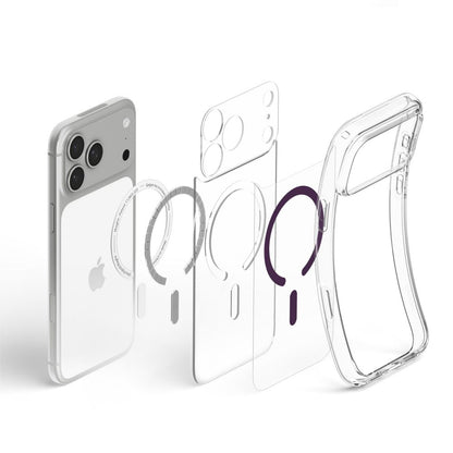 Hard Case Spigen Ultra Hybrid with MagSafe for Apple iPhone 18 Pro / 17 Pro, Clear Dark Cherry ACS12335_5