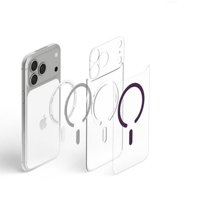 Hard Case Spigen Ultra Hybrid with MagSafe for Apple iPhone 18 Pro / 17 Pro, Clear Dark Cherry ACS12335_6