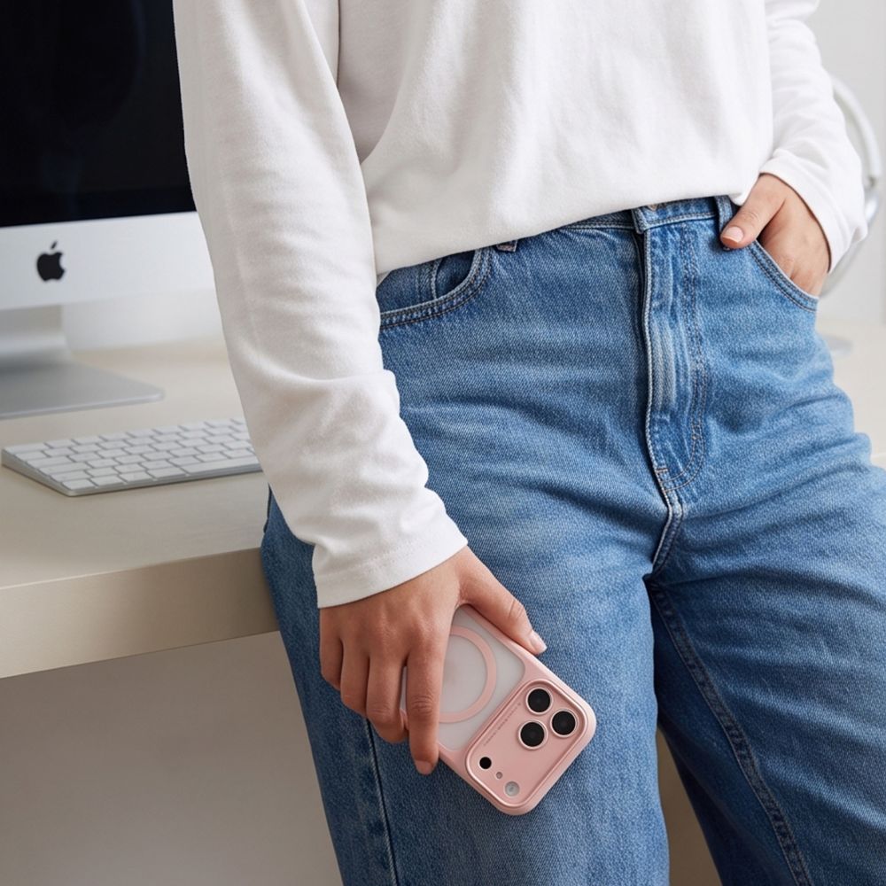 Etui Tech-Protect MagPeak MagSafe CC na iPhone 18 Pro Max / 17 Pro Max - różowe matowe_7
