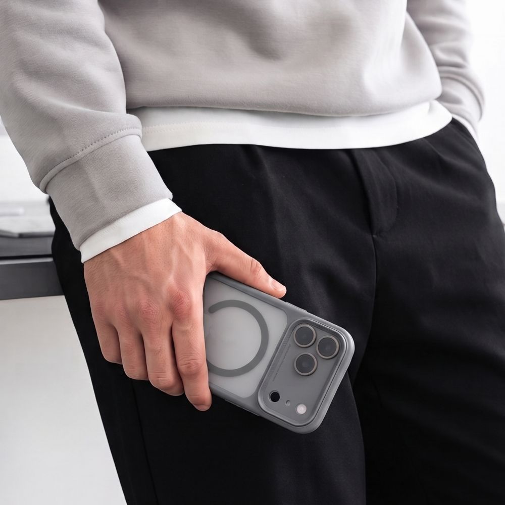 Etui Tech-Protect MagPeak MagSafe CC na iPhone 18 Pro / 17 Pro - szare matowe_8