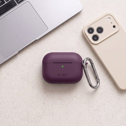Etui Tech-Protect Silicone Hook na Apple AirPods 3 - burgundowe_3