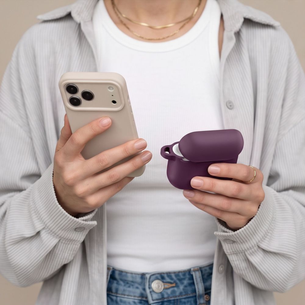 Etui Tech-Protect Silicone Hook na Apple AirPods 3 - burgundowe_5