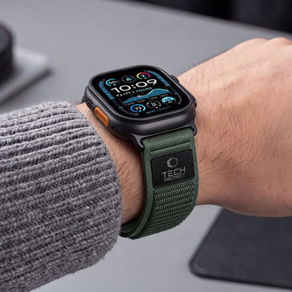 Pasek Tech-Protect Nylon Elite na Apple Watch 44 / 45 / 46 / 49 mm - zielono-pomarańczowy_6