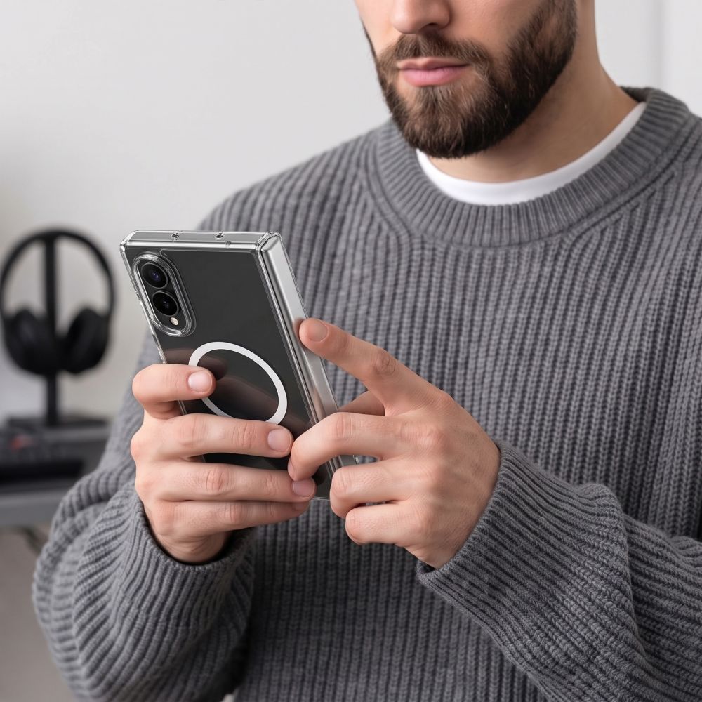Etui Tech-Protect MagPeak MagSafe na Samsung Galaxy Z Fold 8 - przezroczyste_5