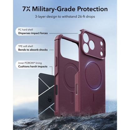 ESR Cyber Tough MagSafe Case for iPhone 18 Pro / 17 Pro - burgundy_3