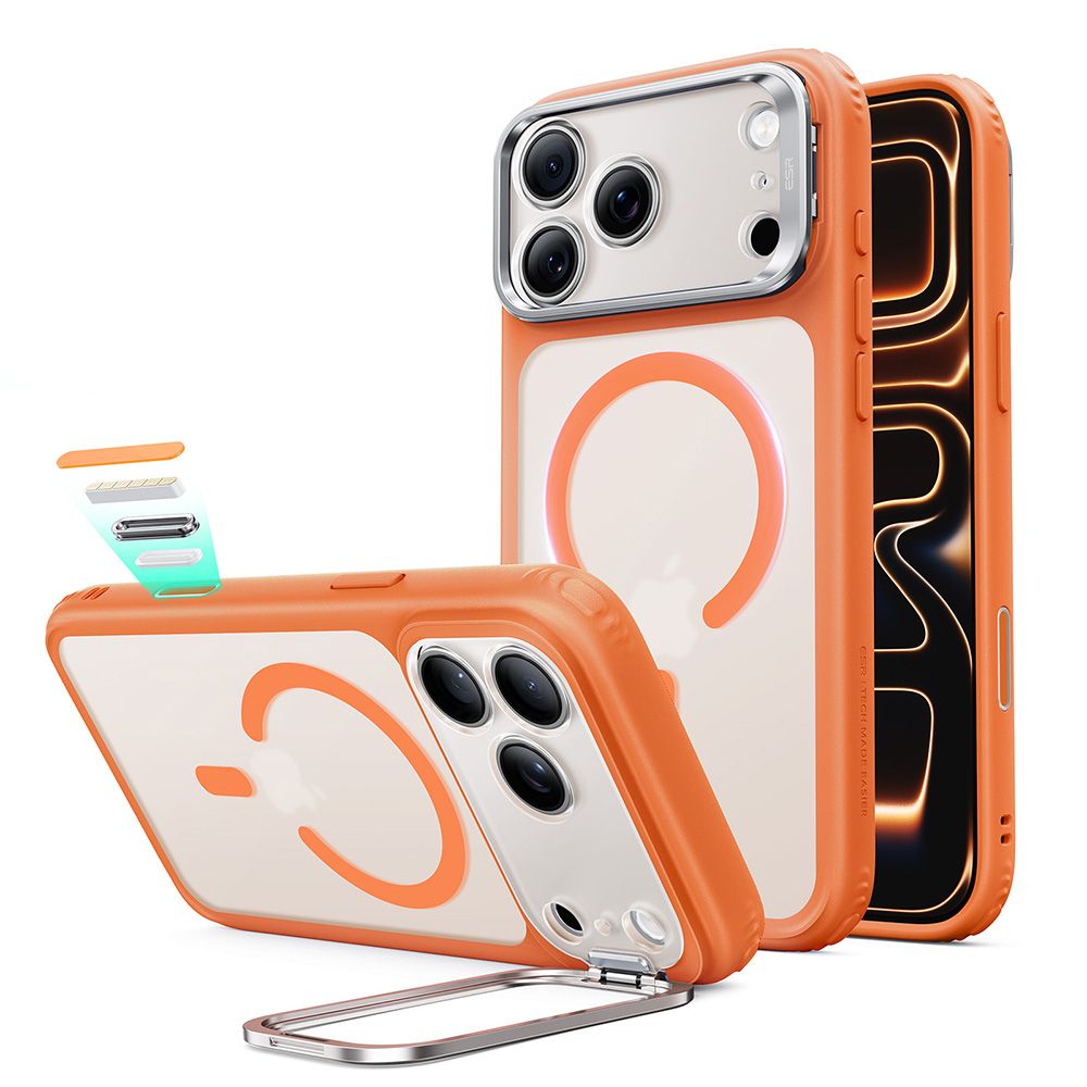 ESR Classic Hybrid Kickstand MagSafe Case for iPhone 18 Pro Max / 17 Pro Max - orange_0